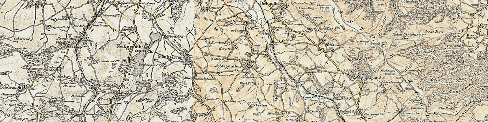 Old map of Stogumber in 1898-1900