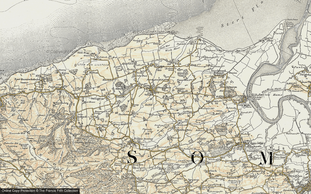 Old Map of Stogursey, 1898-1900 in 1898-1900
