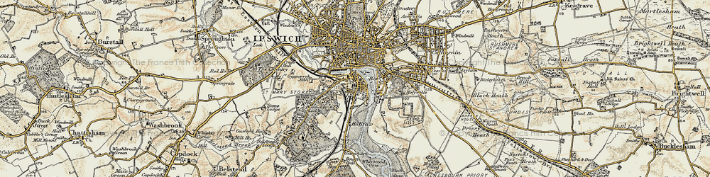 Old map of Stoke in 1898-1901