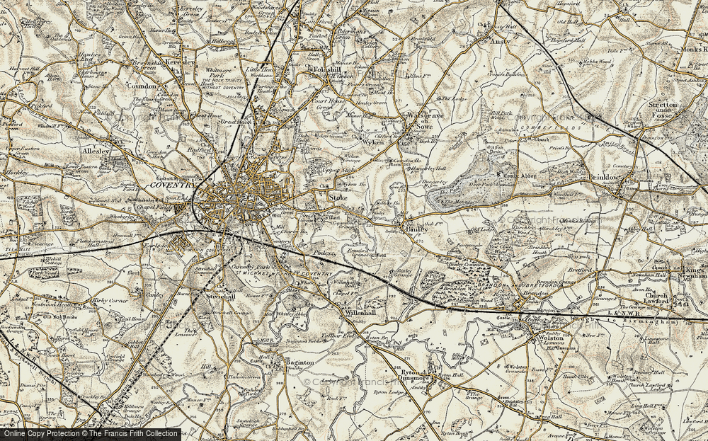 Old Map of Stoke, 1901-1902 in 1901-1902