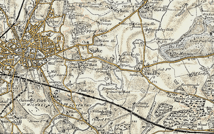 Old map of Stoke in 1901-1902