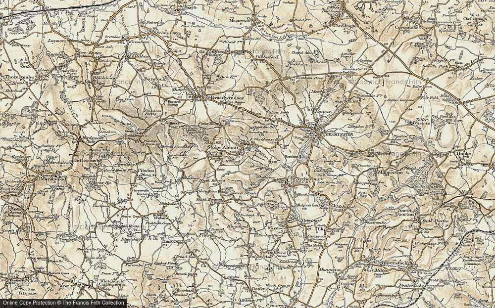 Old Map of Stoke Abbott, 1898-1899 in 1898-1899