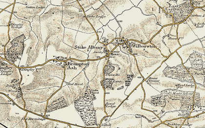 Old map of Bowd Lodge in 1901-1902