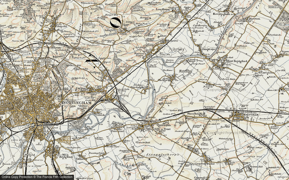 Old Map of Stoke Bardolph, 1902-1903 in 1902-1903