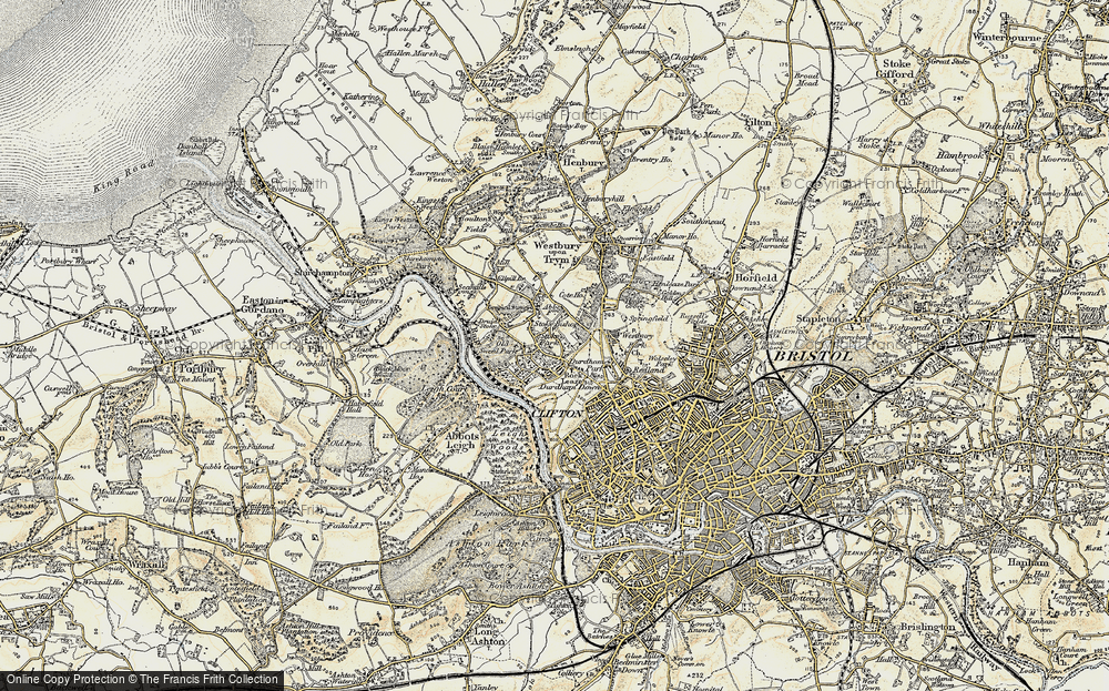 Old Map of Stoke Bishop, 1899 in 1899