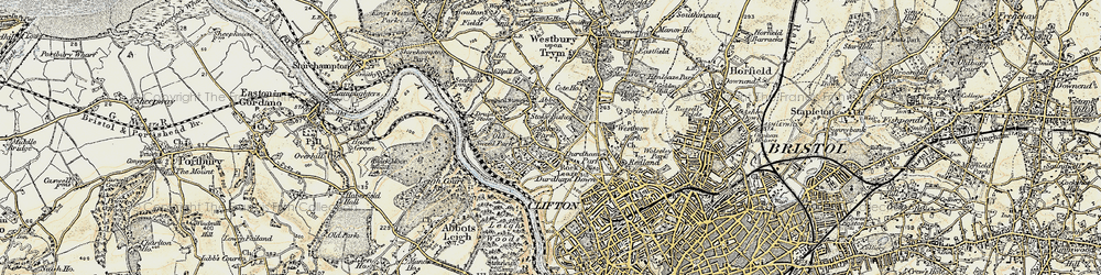 Old map of Stoke Bishop in 1899