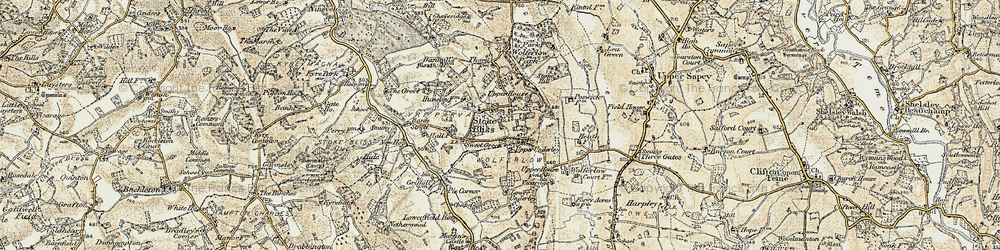 Old map of Stoke Bliss in 1899-1902