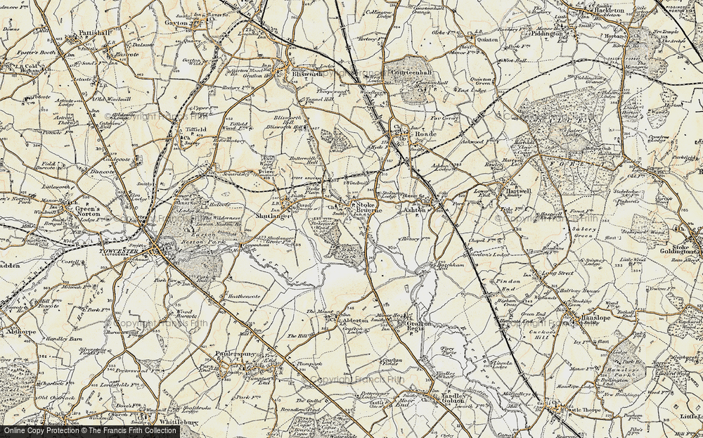 Old Map of Stoke Bruerne, 1898-1901 in 1898-1901
