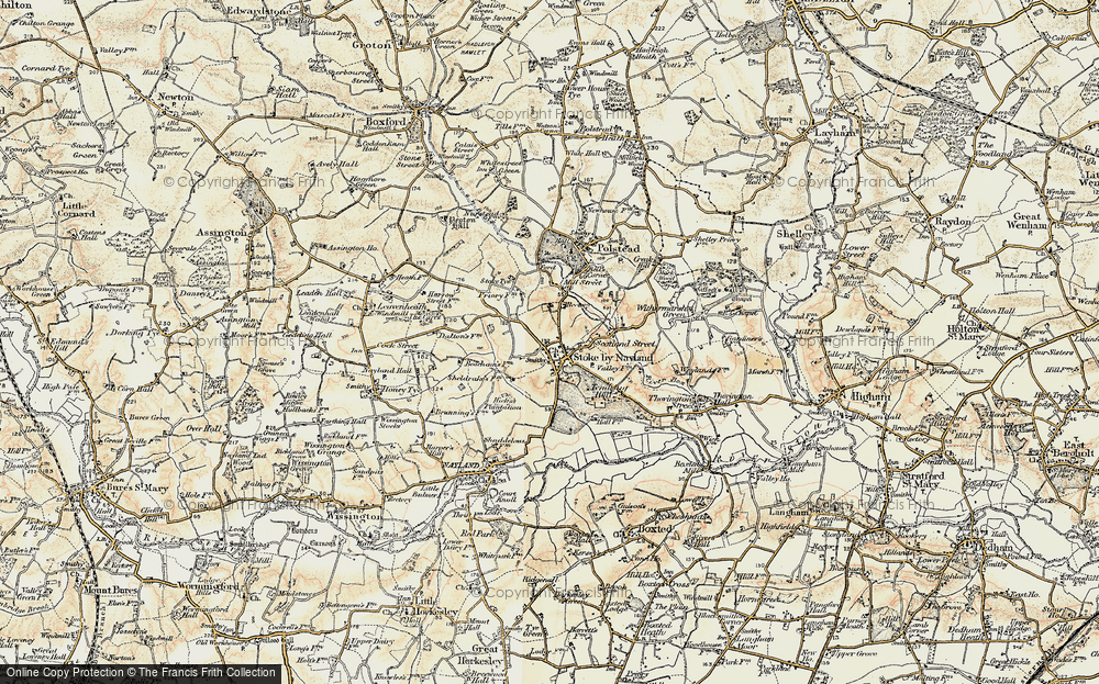 Old Map of Stoke-by-Nayland, 1898-1901 in 1898-1901