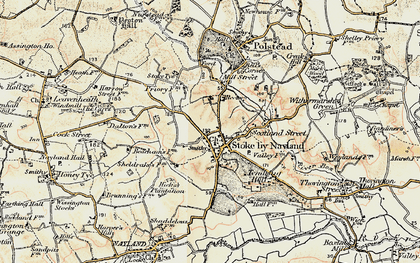 Old map of Stoke-by-Nayland in 1898-1901