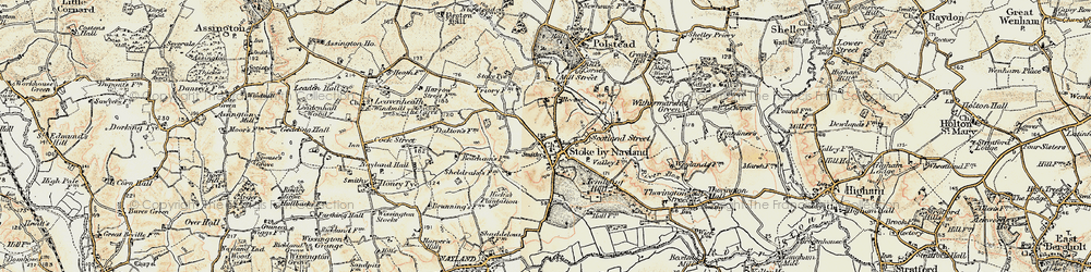 Old map of Stoke-by-Nayland in 1898-1901