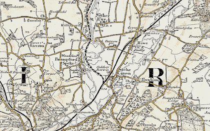 Old map of Stoke Canon in 1898-1900