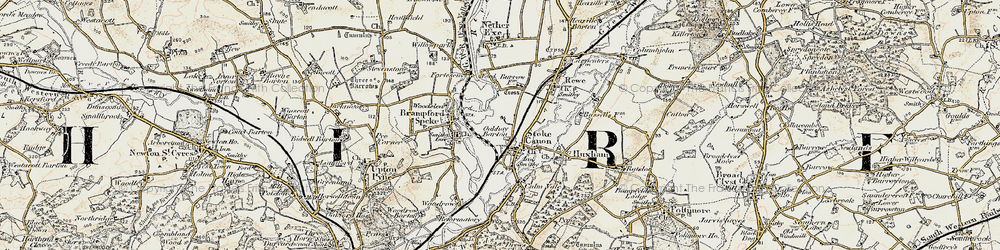 Old map of Stoke Canon in 1898-1900