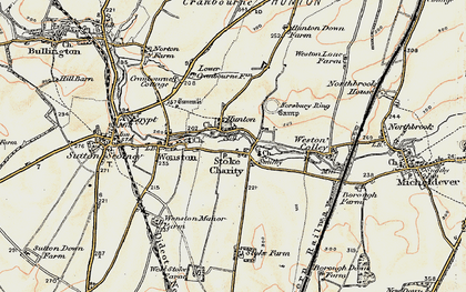 Old map of Stoke Charity in 1897-1900
