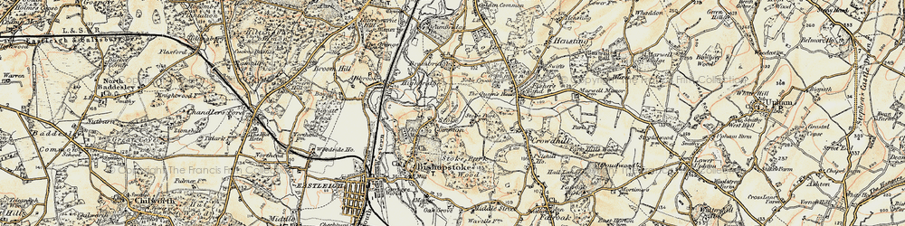 Old map of Stoke Common in 1897-1909