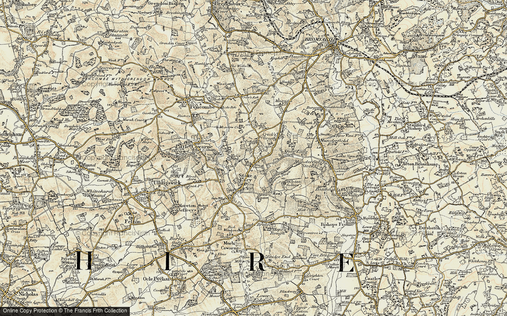 Old Map of Stoke Cross, 1899-1901 in 1899-1901