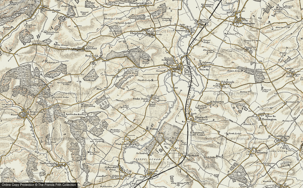 Old Map of Stoke Doyle, 1901-1902 in 1901-1902