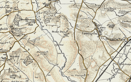 Old map of Stoke Dry in 1901-1903