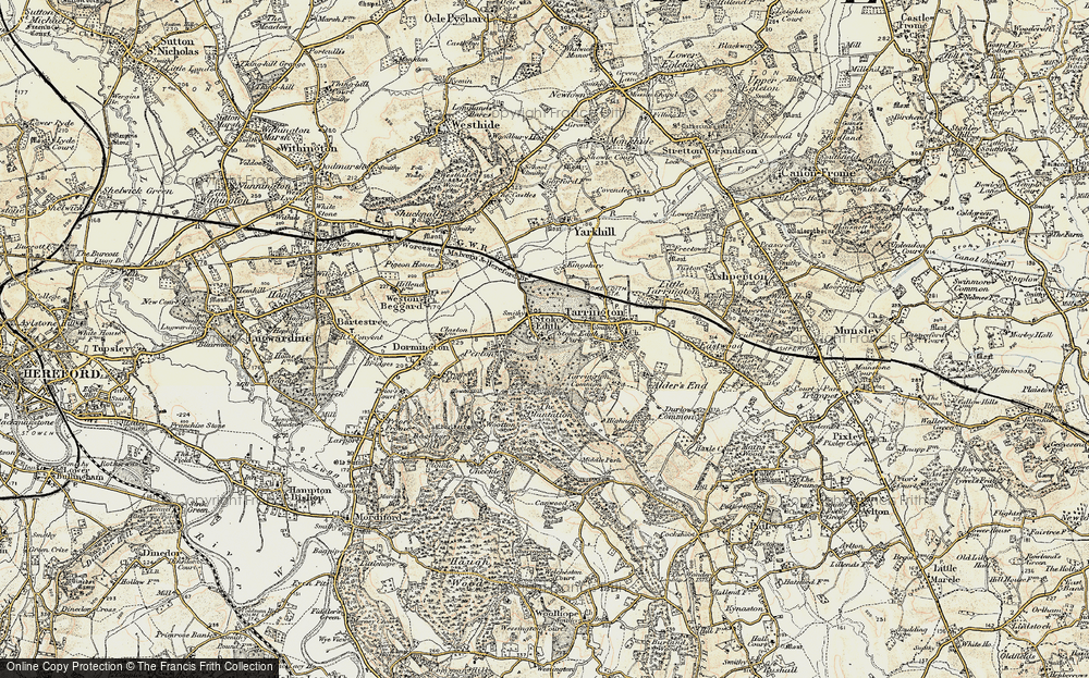 Old Map of Stoke Edith, 1899-1901 in 1899-1901