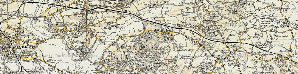 Old map of Stoke Edith in 1899-1901