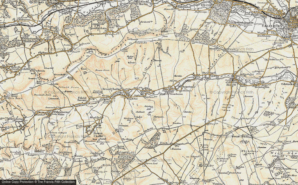 Old Map of Stoke Farthing, 1897-1909 in 1897-1909