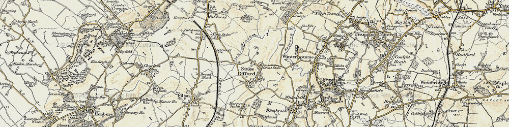 Old map of Stoke Gifford in 1899