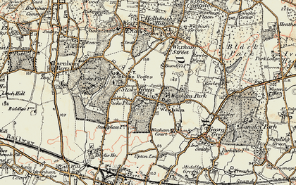 Old map of Stoke Green in 1897-1909