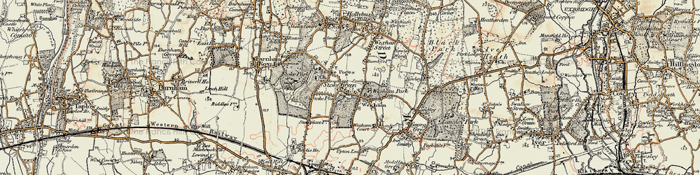 Old map of Stoke Green in 1897-1909