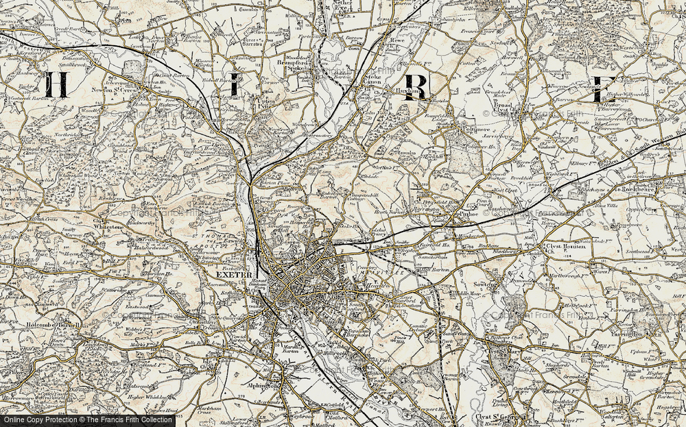 Old Map of Stoke Hill, 1898-1900 in 1898-1900