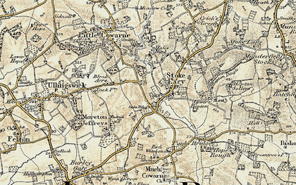 Old map of Stoke Hill in 1899-1901