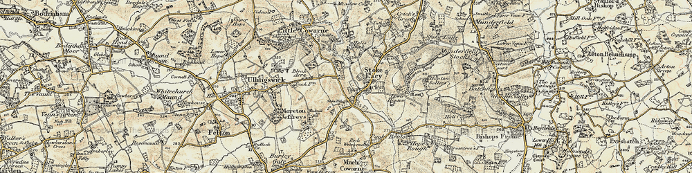 Old map of Stoke Hill in 1899-1901