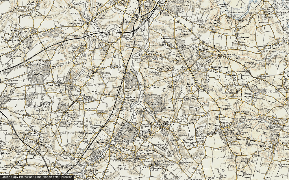 Old Map of Stoke Holy Cross, 1901-1902 in 1901-1902