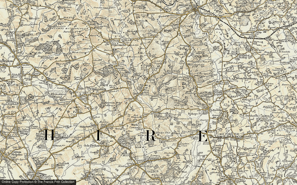 Old Map of Stoke Lacy, 1899-1901 in 1899-1901