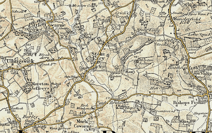 Old map of Stoke Lacy in 1899-1901