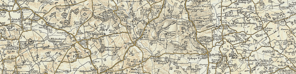 Old map of Stoke Lacy in 1899-1901