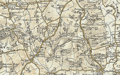 Old map of Stoke Lane in 1899-1901