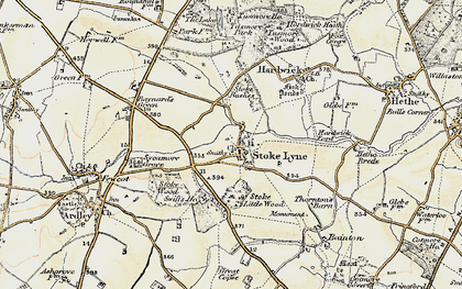 Old map of Stoke Lyne in 1898-1899