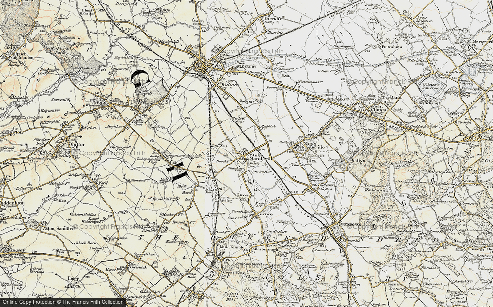 Old Map of Stoke Mandeville, 1898 in 1898