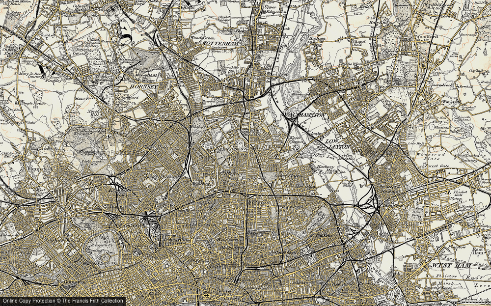 Old Map of Stoke Newington, 1897-1898 in 1897-1898