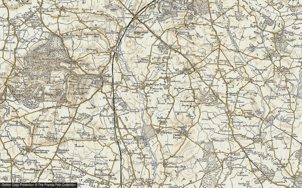 Old Map of Stoke on Tern, 1902 in 1902