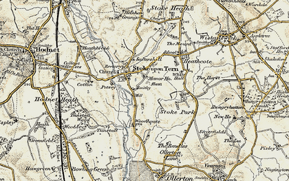 Old map of Stoke on Tern in 1902