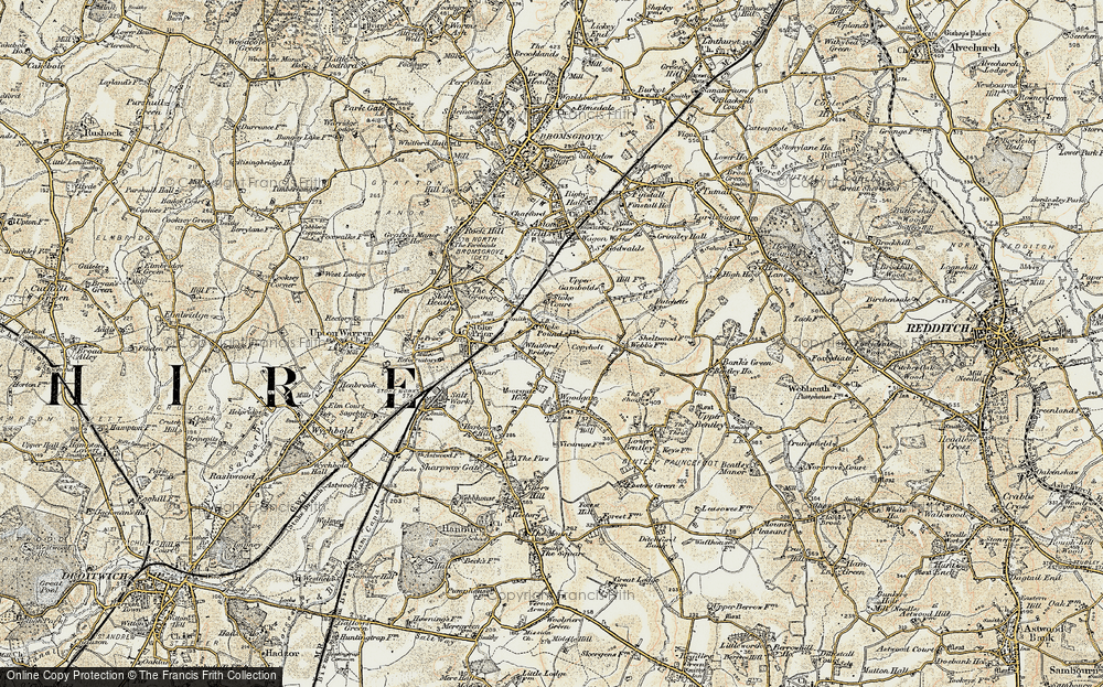 Old Map of Stoke Pound, 1901-1902 in 1901-1902