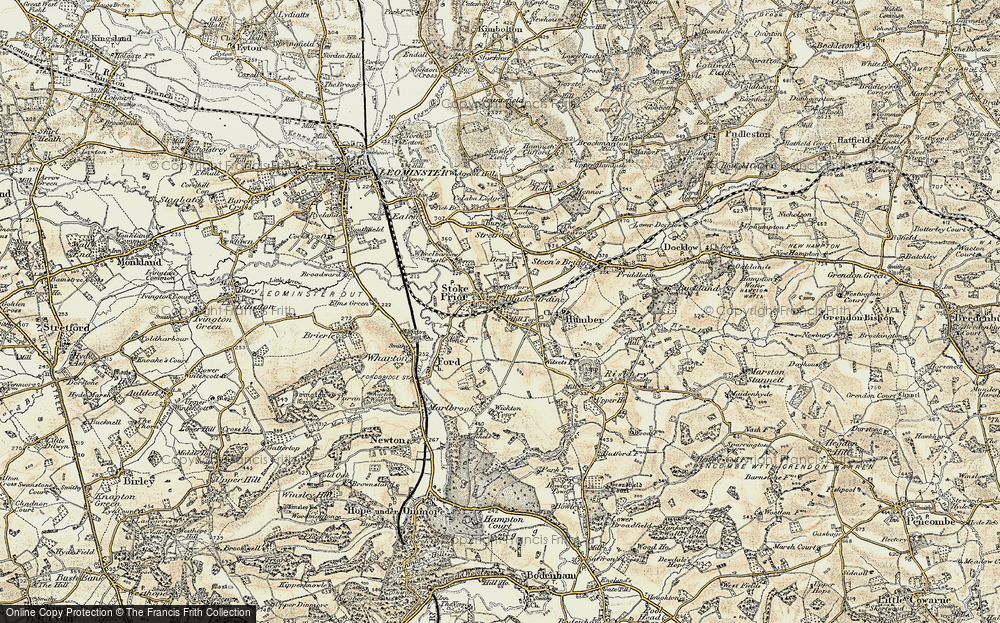 Old Map of Stoke Prior, 1899-1902 in 1899-1902
