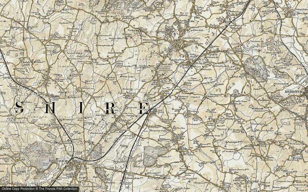 Old Map of Stoke Prior, 1901-1902 in 1901-1902