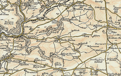Old map of Yarde in 1900