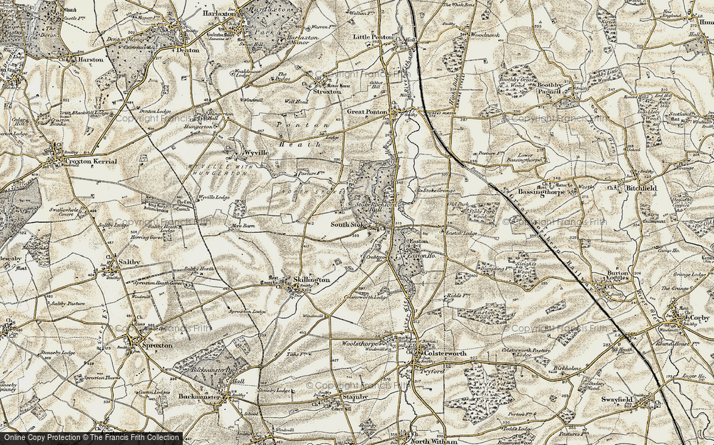Old Map of Stoke Rochford, 1902-1903 in 1902-1903