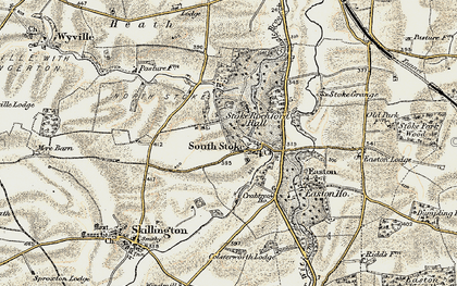 Old map of Stoke Rochford in 1902-1903