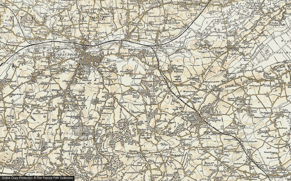 Old Map of Stoke St Mary, 1898-1900 in 1898-1900