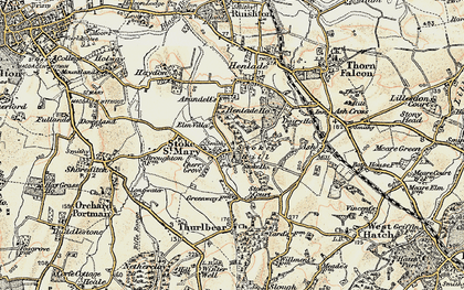Old map of Stoke St Mary in 1898-1900