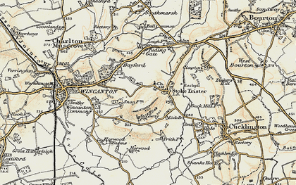 Old map of Stoke Trister in 1897-1899